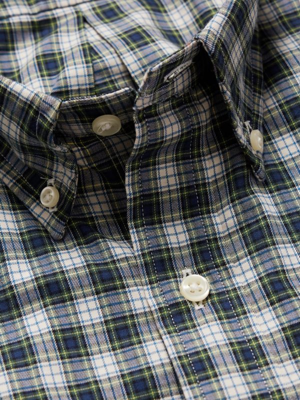 Button-Down Collar Logo-Embroidered Checked Cotton Shirt - CU Button-Down Collar Logo-Embroidered Checked Cotton Shirt - CU