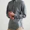 Button-Down Collar Logo-Embroidered Checked Cotton Shirt - FR Button-Down Collar Logo-Embroidered Checked Cotton Shirt - FR