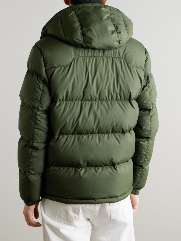 Gorham Logo-Embroidered Quilted Recycled-Ripstop Hooded Down Jacket - BK Gorham Logo-Embroidered Quilted Recycled-Ripstop Hooded Down Jacket - BK