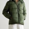 Gorham Logo-Embroidered Quilted Recycled-Ripstop Hooded Down Jacket - FR Gorham Logo-Embroidered Quilted Recycled-Ripstop Hooded Down Jacket - FR