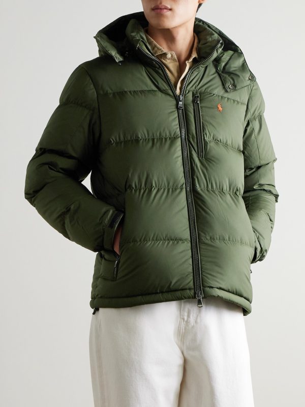 Gorham Logo-Embroidered Quilted Recycled-Ripstop Hooded Down Jacket - FR Gorham Logo-Embroidered Quilted Recycled-Ripstop Hooded Down Jacket - FR