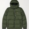 Gorham Logo-Embroidered Quilted Recycled-Ripstop Hooded Down Jacket Gorham Logo-Embroidered Quilted Recycled-Ripstop Hooded Down Jacket