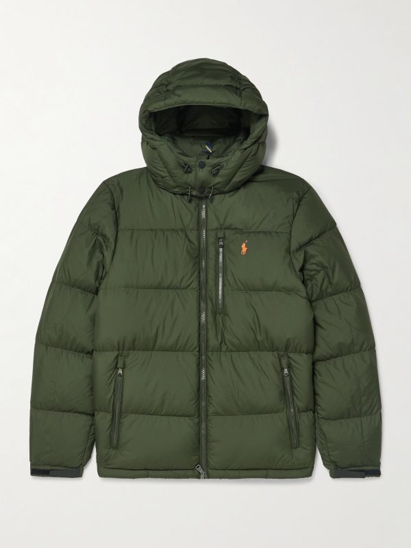 Gorham Logo-Embroidered Quilted Recycled-Ripstop Hooded Down Jacket Gorham Logo-Embroidered Quilted Recycled-Ripstop Hooded Down Jacket