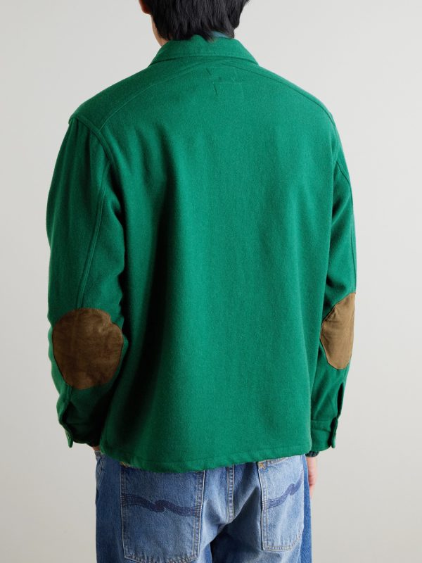 Appliquéd Wool-Flannel Overshirt - BK Appliquéd Wool-Flannel Overshirt - BK