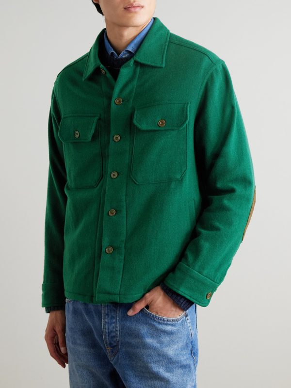 Appliquéd Wool-Flannel Overshirt - FR Appliquéd Wool-Flannel Overshirt - FR