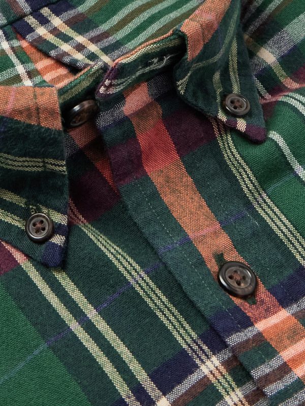 Button-Down Collar Checked Cotton Oxford Shirt - CU Button-Down Collar Checked Cotton Oxford Shirt - CU