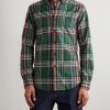 Button-Down Collar Checked Cotton Oxford Shirt - FR Button-Down Collar Checked Cotton Oxford Shirt - FR