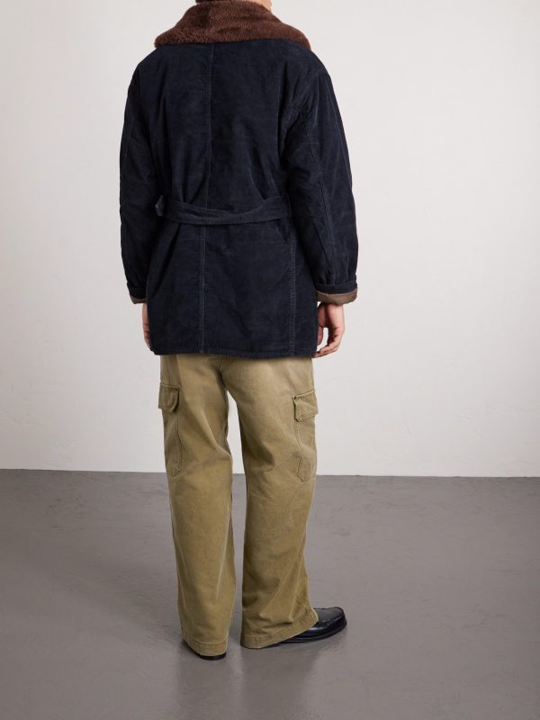 Shearling-Trimmed Cotton-Corduroy Coat - BK Shearling-Trimmed Cotton-Corduroy Coat - BK