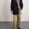 Shearling-Trimmed Cotton-Corduroy Coat - OU Shearling-Trimmed Cotton-Corduroy Coat - OU