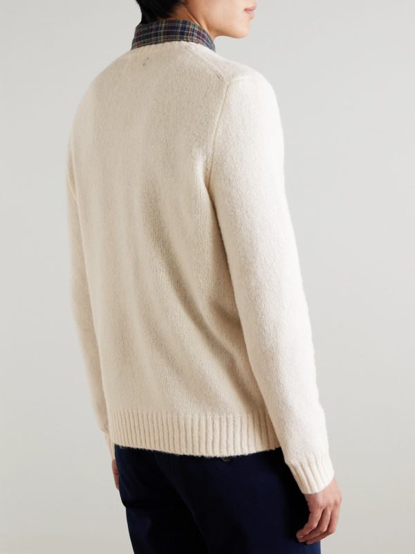 Logo-Embroidered Wool-Blend Sweater - BK