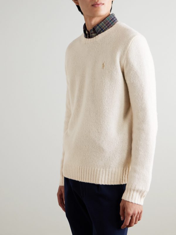 Logo-Embroidered Wool-Blend Sweater - FR