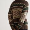 Cotton-Blend Jacquard Mock-Neck Sweater - BK