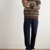 Cotton-Blend Jacquard Mock-Neck Sweater - OU