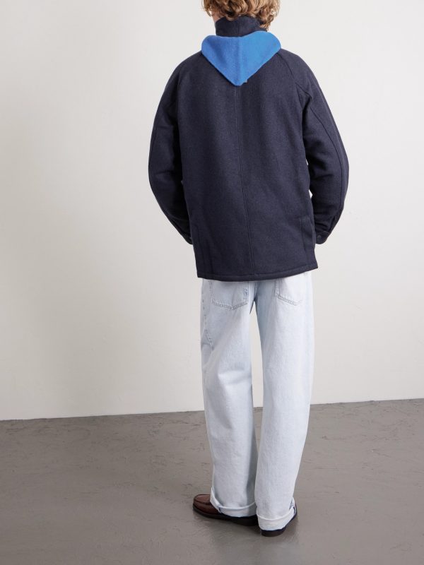 Logo-Appliquéd Cotton Corduroy-Trimmed Wool-Twill Jacket - BK Logo-Appliquéd Cotton Corduroy-Trimmed Wool-Twill Jacket - BK