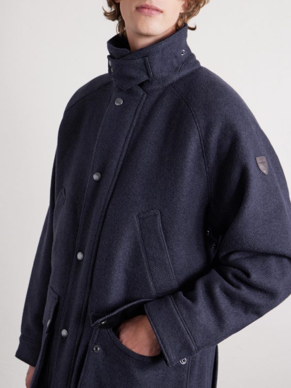 Logo-Appliquéd Cotton Corduroy-Trimmed Wool-Twill Jacket - CU Logo-Appliquéd Cotton Corduroy-Trimmed Wool-Twill Jacket - CU