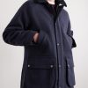 Logo-Appliquéd Cotton Corduroy-Trimmed Wool-Twill Jacket - FR Logo-Appliquéd Cotton Corduroy-Trimmed Wool-Twill Jacket - FR