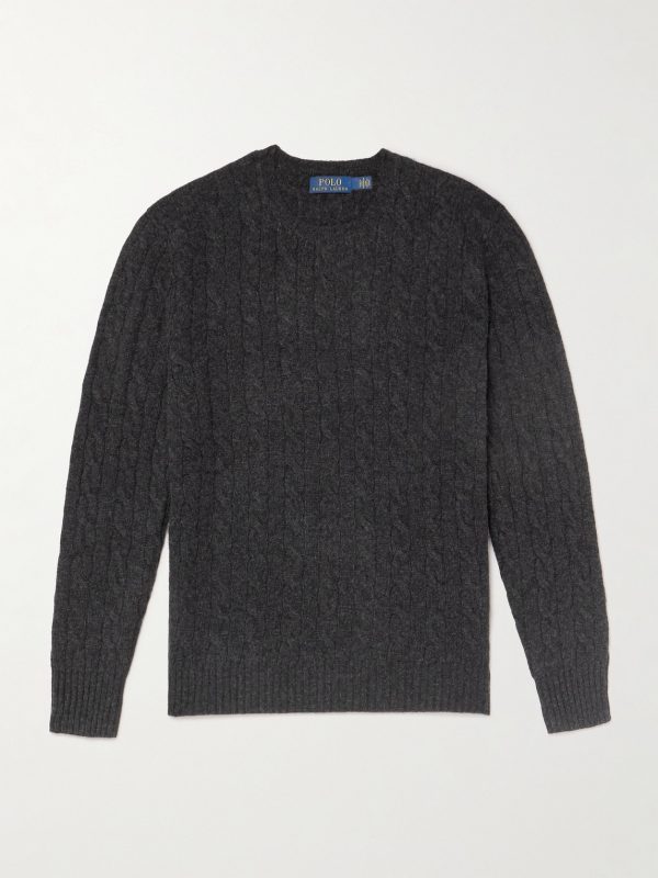 Cable-Knit Wool and Cashmere-Blend Sweater