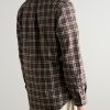 Button-Down Checked Logo-Embroidered Cotton Shirt - BK Button-Down Checked Logo-Embroidered Cotton Shirt - BK
