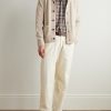 Button-Down Checked Logo-Embroidered Cotton Shirt - OU Button-Down Checked Logo-Embroidered Cotton Shirt - OU