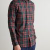 Button-Down Checked Logo-Embroidered Cotton Shirt - FR Button-Down Checked Logo-Embroidered Cotton Shirt - FR