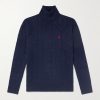 Logo-Embroidered Cable-Knit Wool and Cashmere-Blend Rollneck Sweater Logo-Embroidered Cable-Knit Wool and Cashmere-Blend Rollneck Sweater