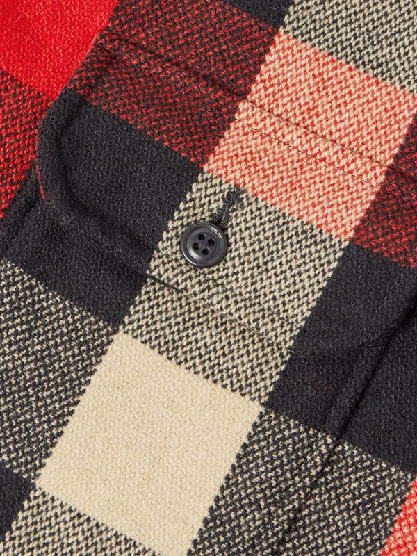 Checked Wool-Blend Overshirt - E1 Checked Wool-Blend Overshirt - E1