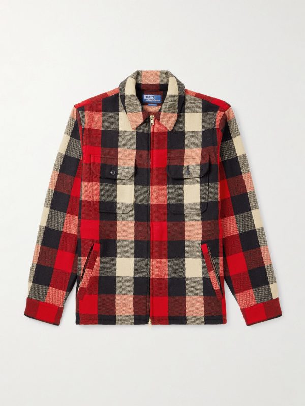 Checked Wool-Blend Overshirt Checked Wool-Blend Overshirt