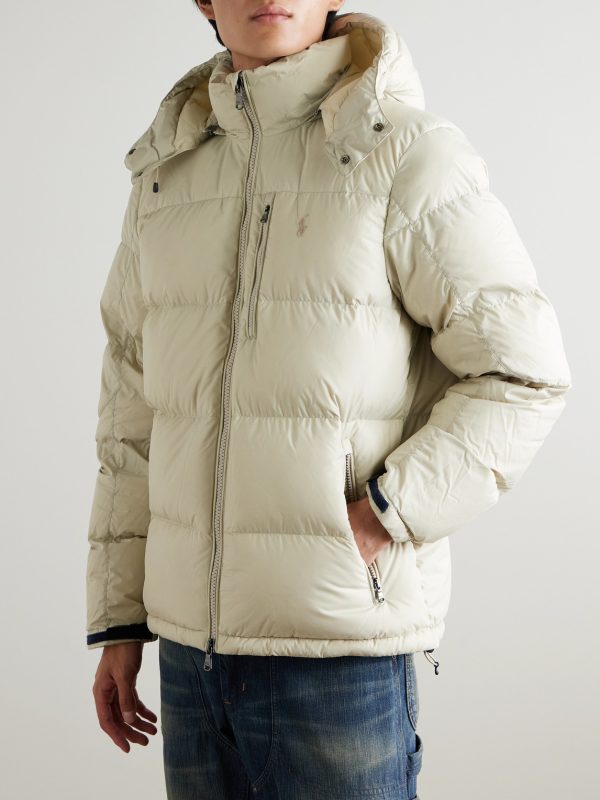 Gorham Logo-Embroidered Quilted Recycled-Ripstop Hooded Down Jacket - FR