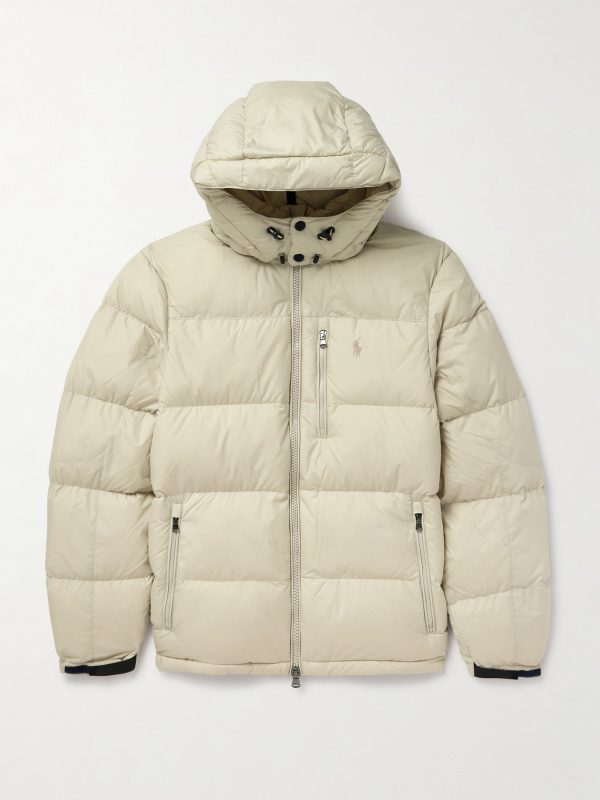 Gorham Logo-Embroidered Quilted Recycled-Ripstop Hooded Down Jacket