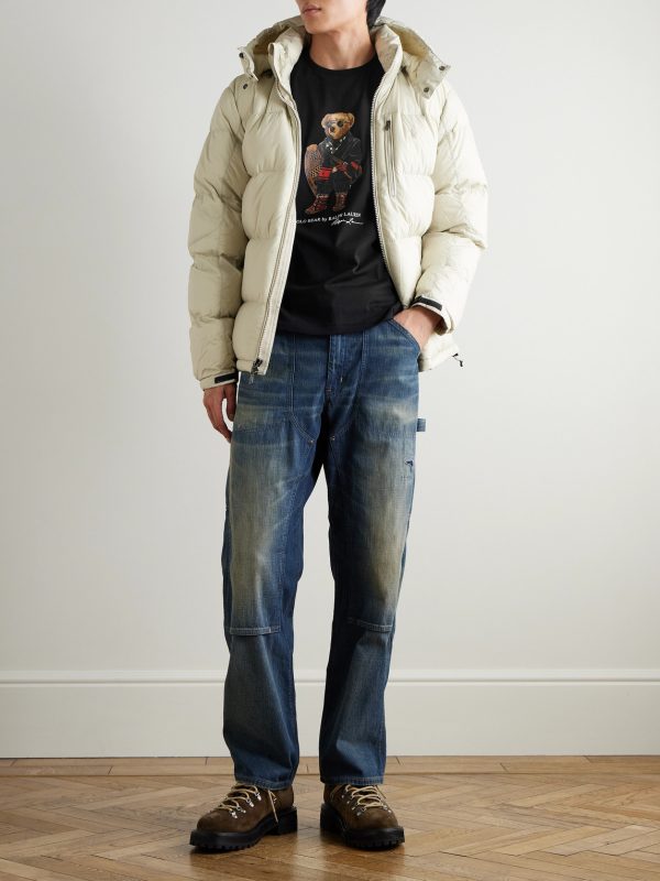 Gorham Logo-Embroidered Quilted Recycled-Ripstop Hooded Down Jacket - OU