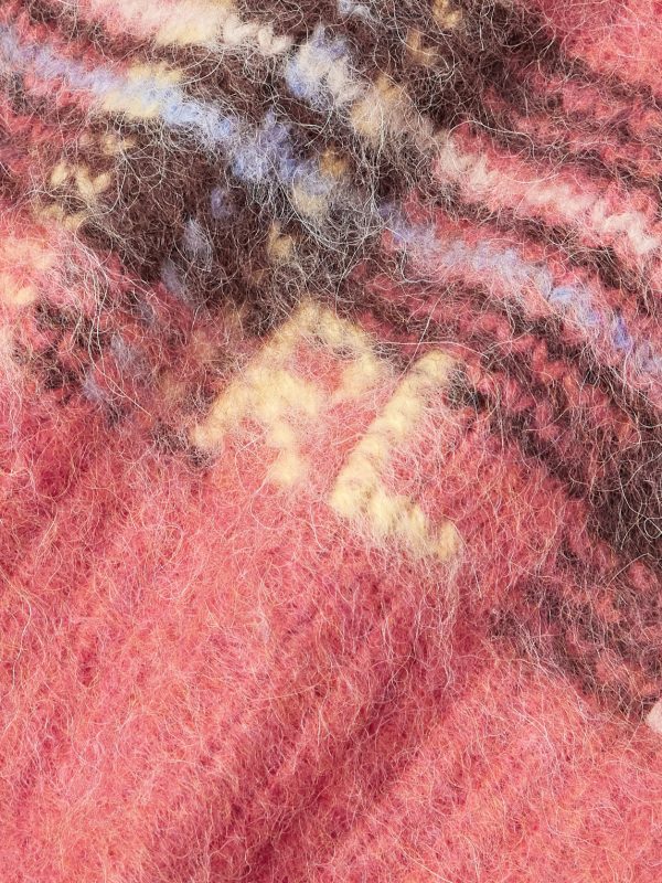 Logo-Embroidered Checked Brushed-Knit Sweater - CU Logo-Embroidered Checked Brushed-Knit Sweater - CU