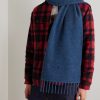 Logo-Embroidered Fringed Wool-Blend Scarf - OU