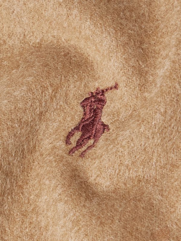Fringed Logo-Embroidered Cashmere Scarf - CU