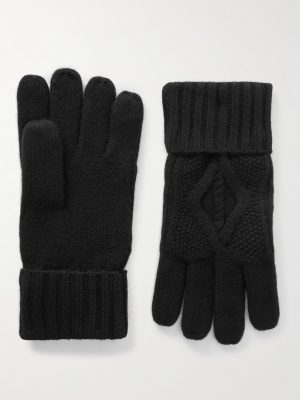 Cable-Knit Wool and Cashmere-Blend Gloves Cable-Knit Wool and Cashmere-Blend Gloves