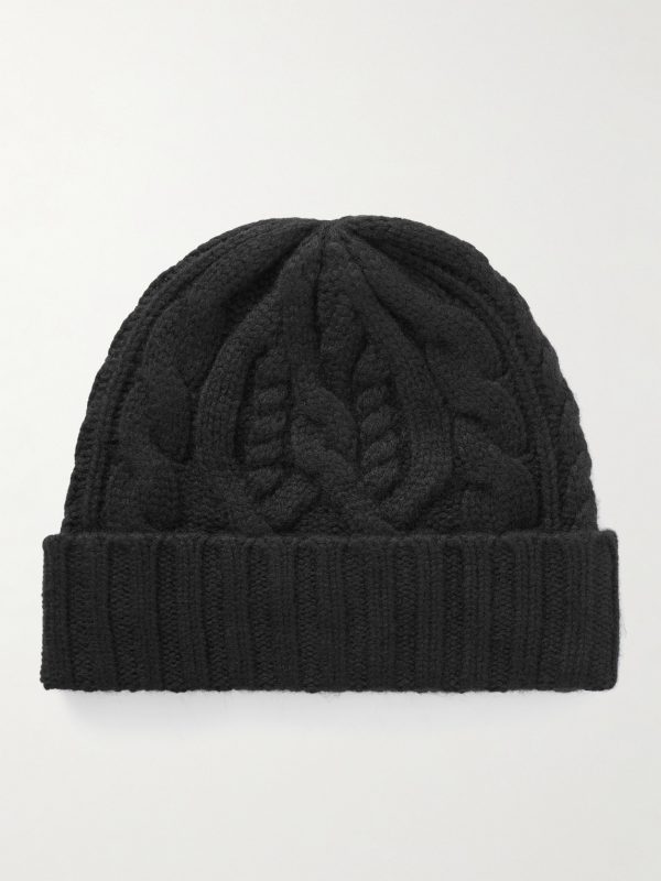 Logo-Appliquéd Wool and Cashmere-Blend Beanie
