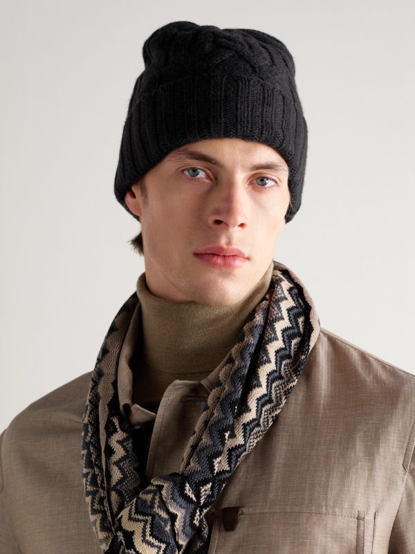 Logo-Appliquéd Wool and Cashmere-Blend Beanie - OU