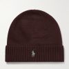 Logo-Embroidered Wool Beanie