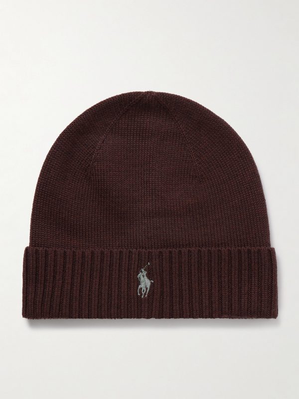 Logo-Embroidered Wool Beanie