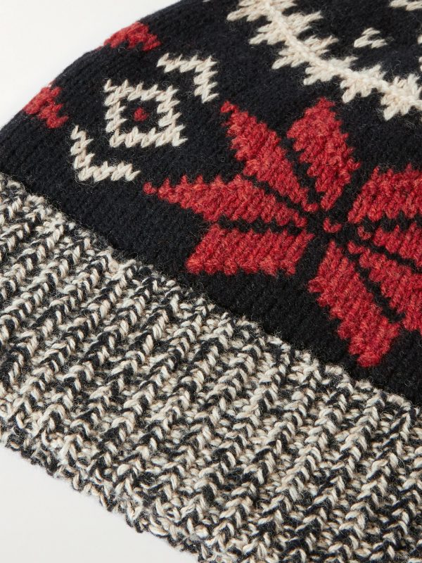 Fair Isle Wool, Cotton and Linen-Blend Beanie - CU Fair Isle Wool, Cotton and Linen-Blend Beanie - CU