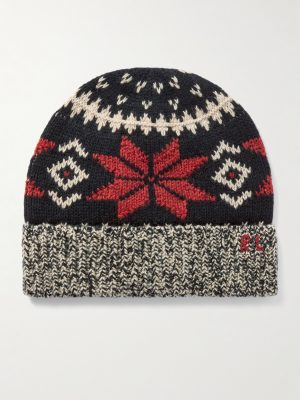 Fair Isle Wool, Cotton and Linen-Blend Beanie