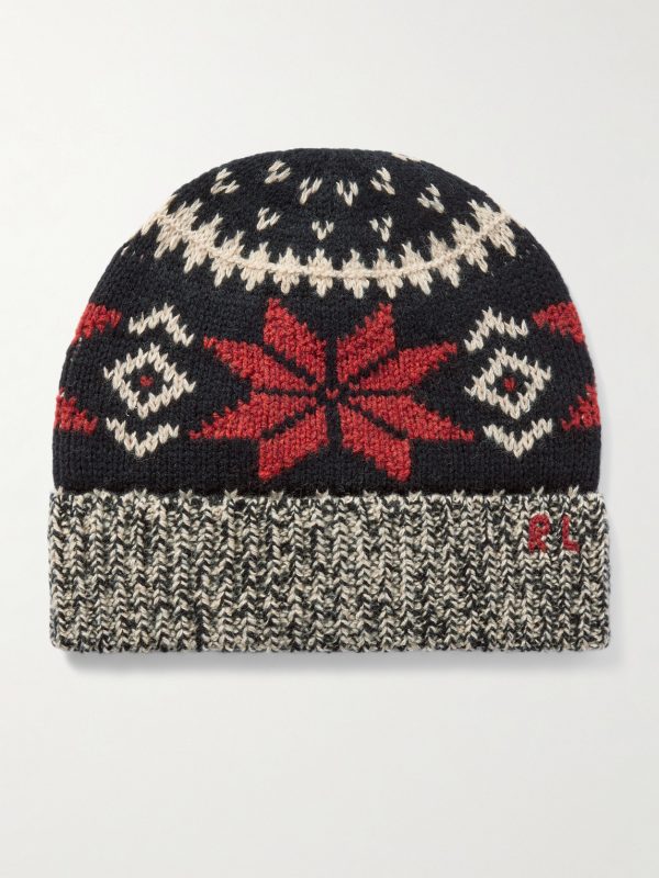 Fair Isle Wool, Cotton and Linen-Blend Beanie Fair Isle Wool, Cotton and Linen-Blend Beanie