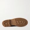 Askook Leather-Trimmed Waxed-Suede Boat Shoes - E1