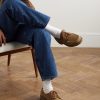 Askook Leather-Trimmed Waxed-Suede Boat Shoes - OU Askook Leather-Trimmed Waxed-Suede Boat Shoes - OU