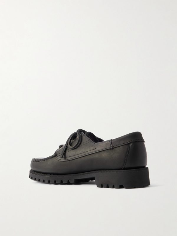 Askook Leather Boat Shoes - BK Askook Leather Boat Shoes - BK