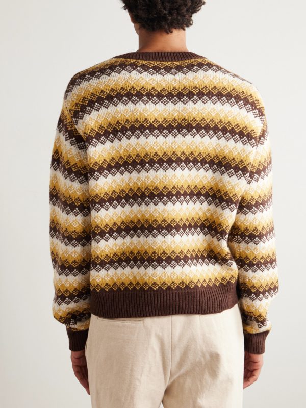 Jacquard-Knit Cashmere and Wool-Blend Sweater - BK Jacquard-Knit Cashmere and Wool-Blend Sweater - BK