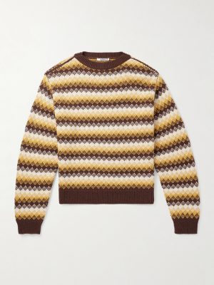 Jacquard-Knit Cashmere and Wool-Blend Sweater Jacquard-Knit Cashmere and Wool-Blend Sweater