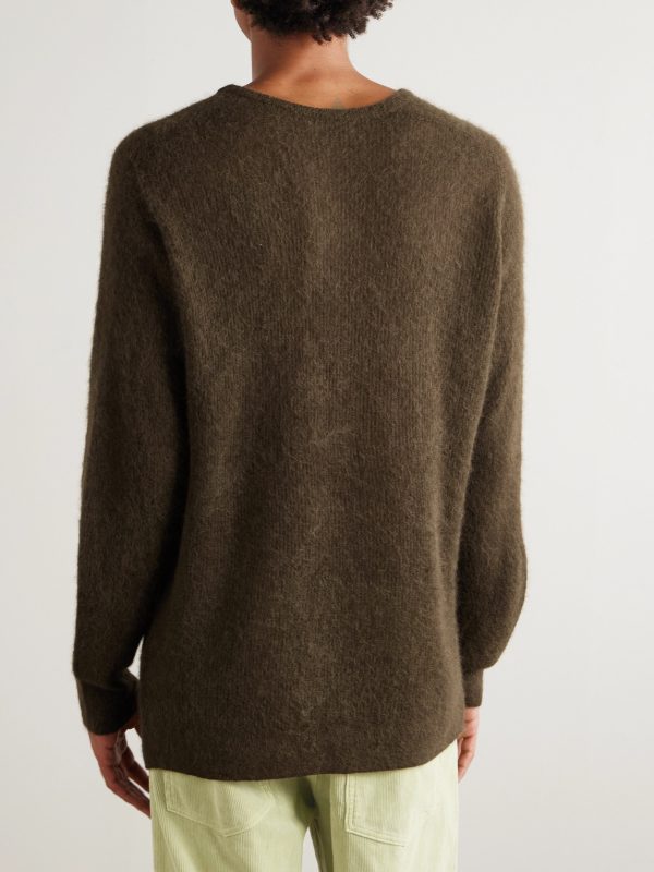 Ribbed Alpaca-Blend Sweater - BK Ribbed Alpaca-Blend Sweater - BK