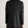 Pinstriped Wool Suit Jacket - BK