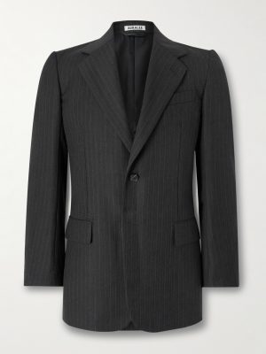 Pinstriped Wool Suit Jacket Pinstriped Wool Suit Jacket