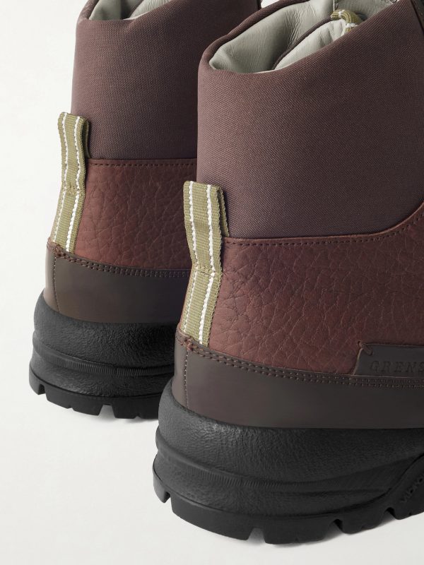Sneaker 71 Canvas-Trimmed Full-Grain Leather Hiking Boots - CU Sneaker 71 Canvas-Trimmed Full-Grain Leather Hiking Boots - CU